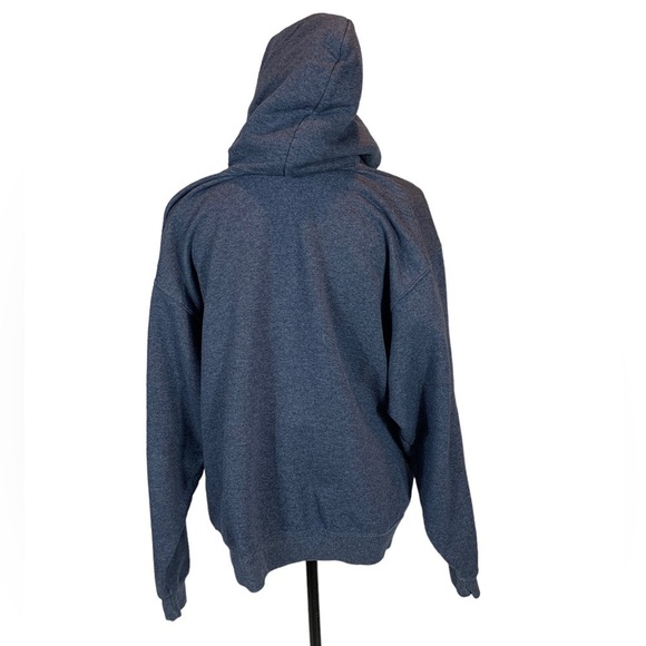 Jerzees NuBlend Dented Brick Distillery Logo Sweatshirt Hoodie - Blue - Large - Picture 3 of 7